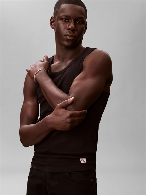 2x2 rib badge tank top CALVIN KLEIN JEANS | LV04RF272GUB1